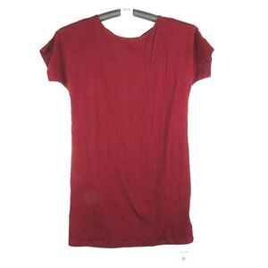 Yingkis Lattice Back Short Sleeve Top Women's Size Medium Red NEW